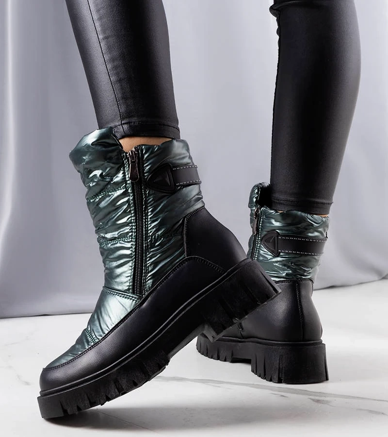 Zielone ocieplane śniegowce