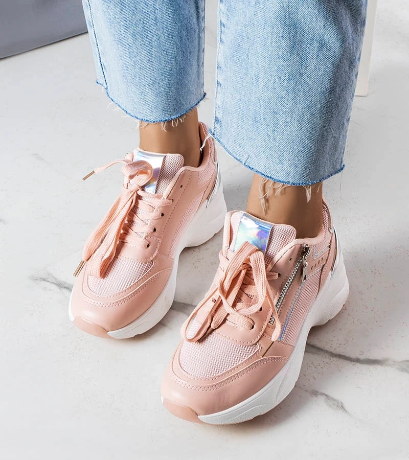 Hers Różowe sportowe sneakersy