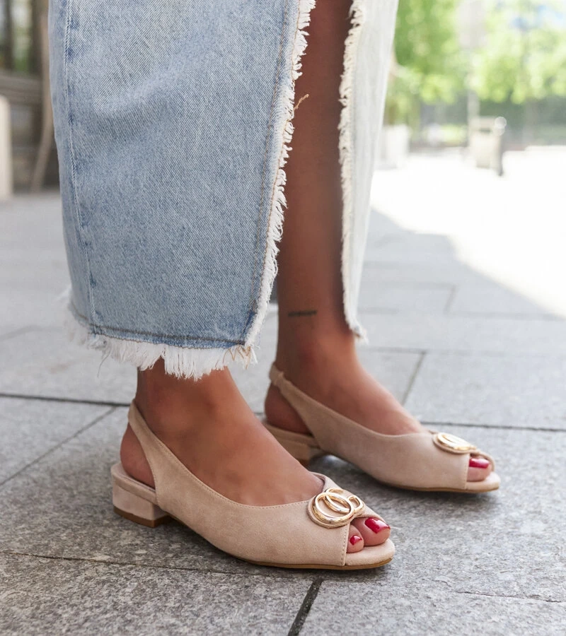 Sandały ze skórzaną wkładką