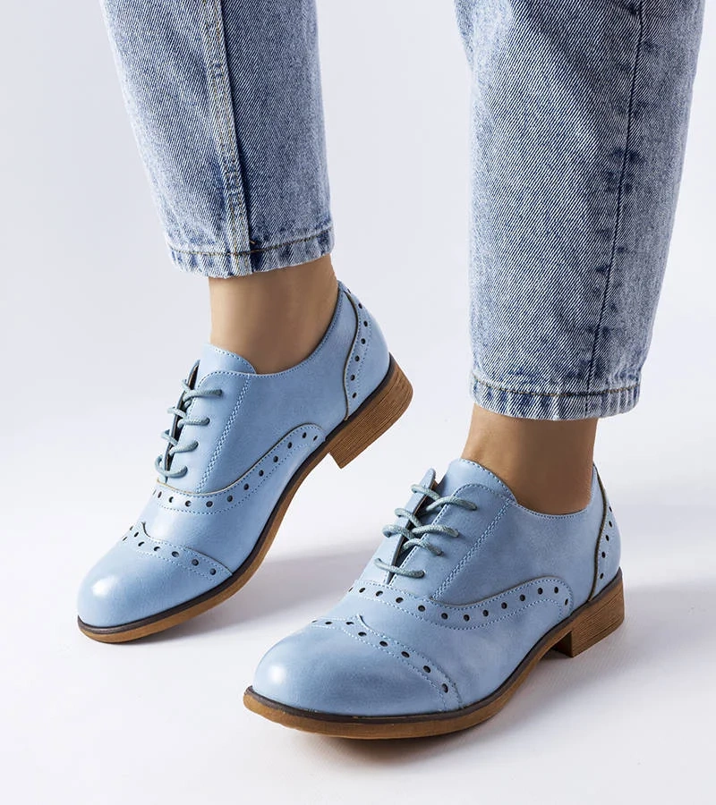 Niebieskie półbuty