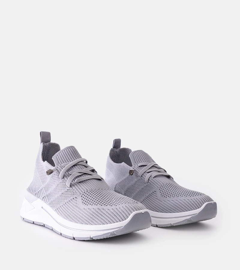 Szare wsuwane sneakersy