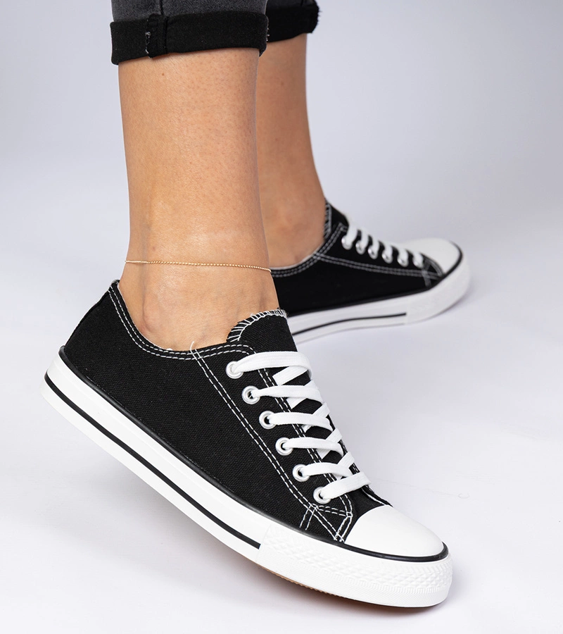 Hers Czarne klasyczne damskie trampki