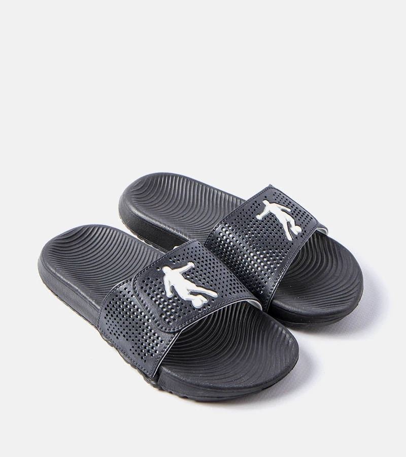 Czarne gumowe klapki dziecięce