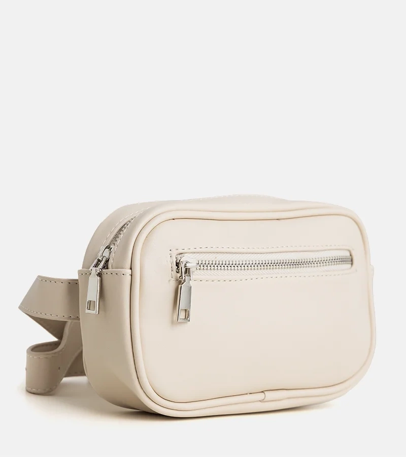 Beżowa nerka z eko-skóry