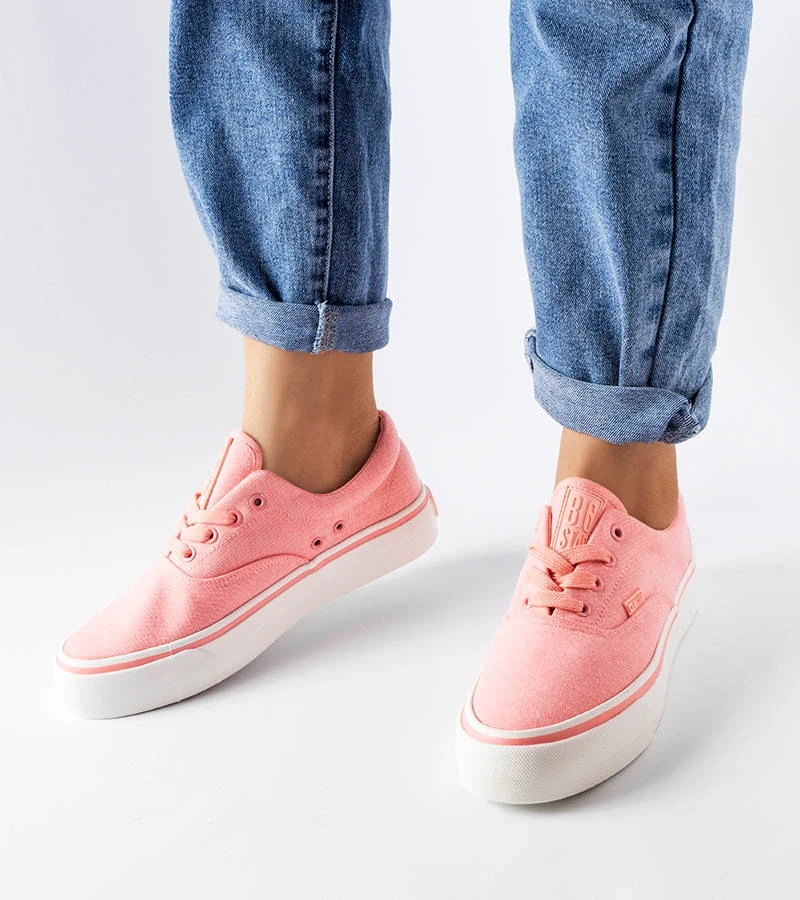 Różowe tenisówki Big Star LL274147