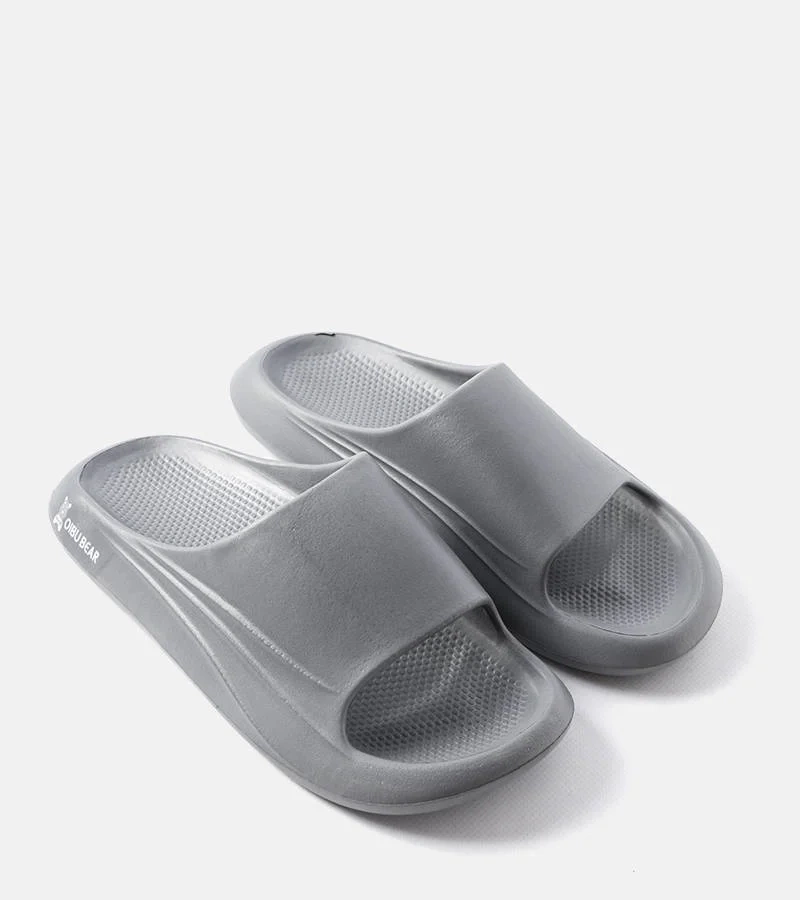 Szare męskie klapki