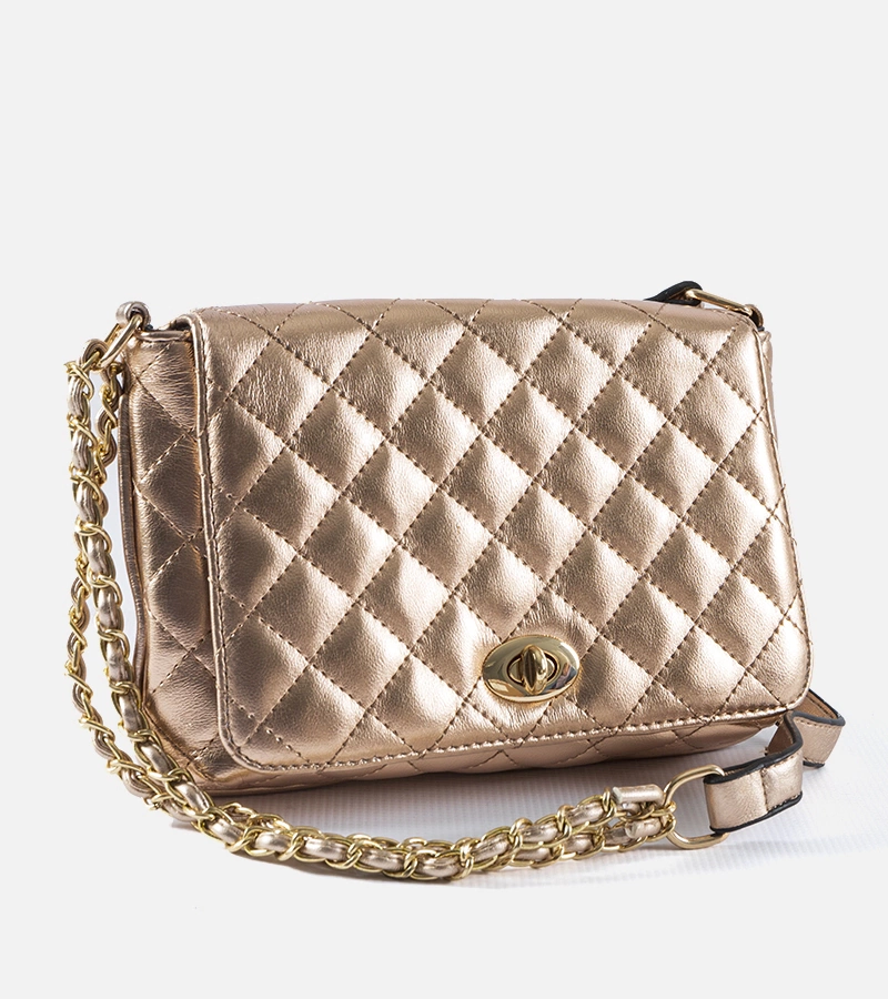 Złota pikowana listonoszka