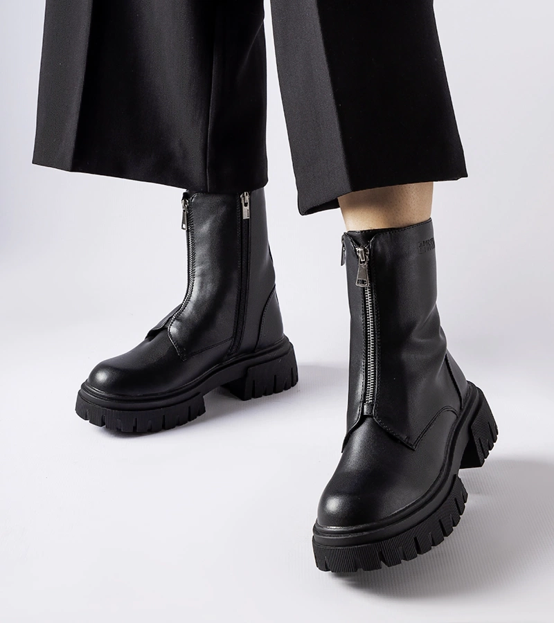 Czarne ocieplane botki Big Star MM2745598