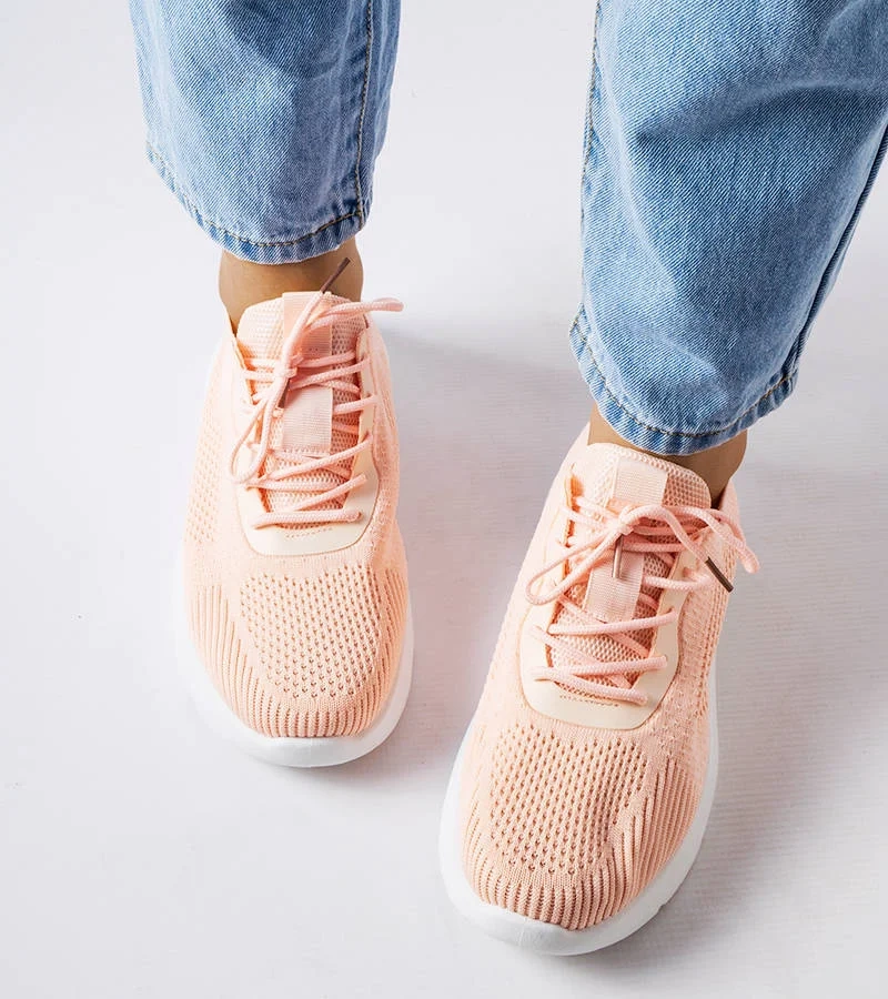 Sportowe buty biało-pomarańczowe