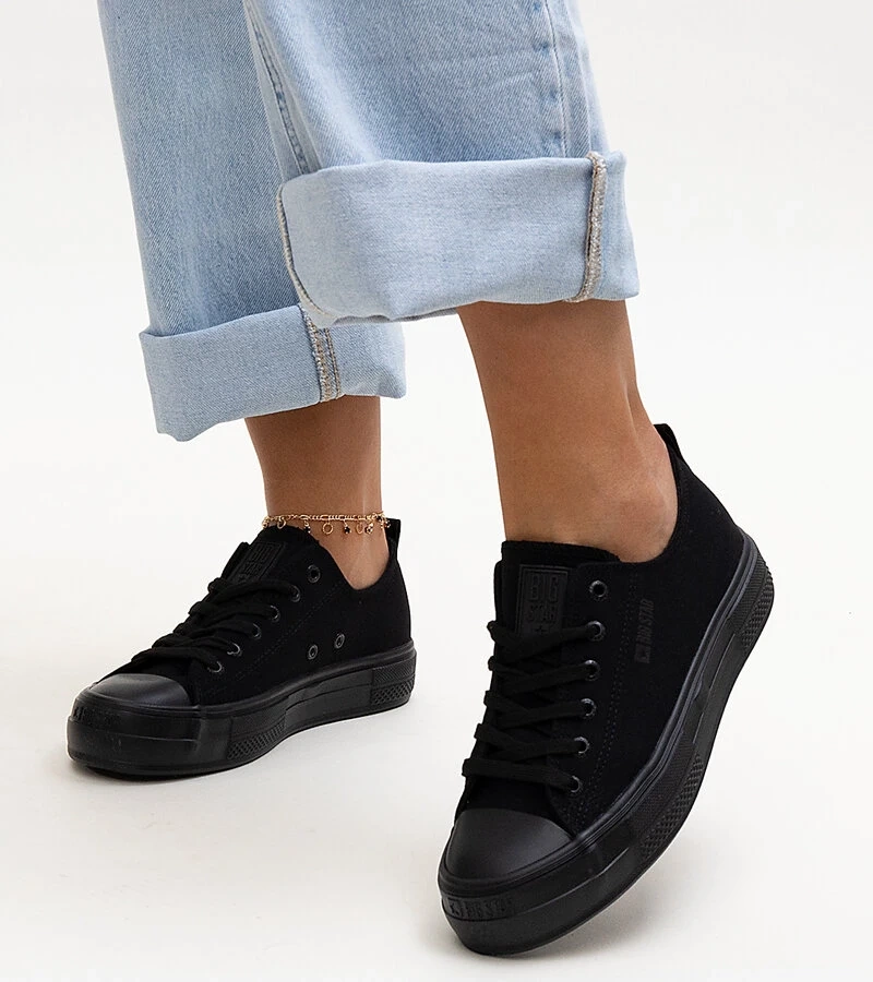 Czarne materiałowe trampki Big Star NN274852