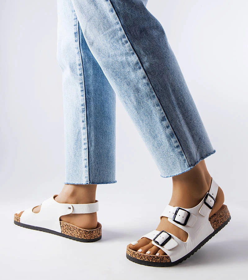 Białe sandały Lee Cooper LCW-22-35-1160L