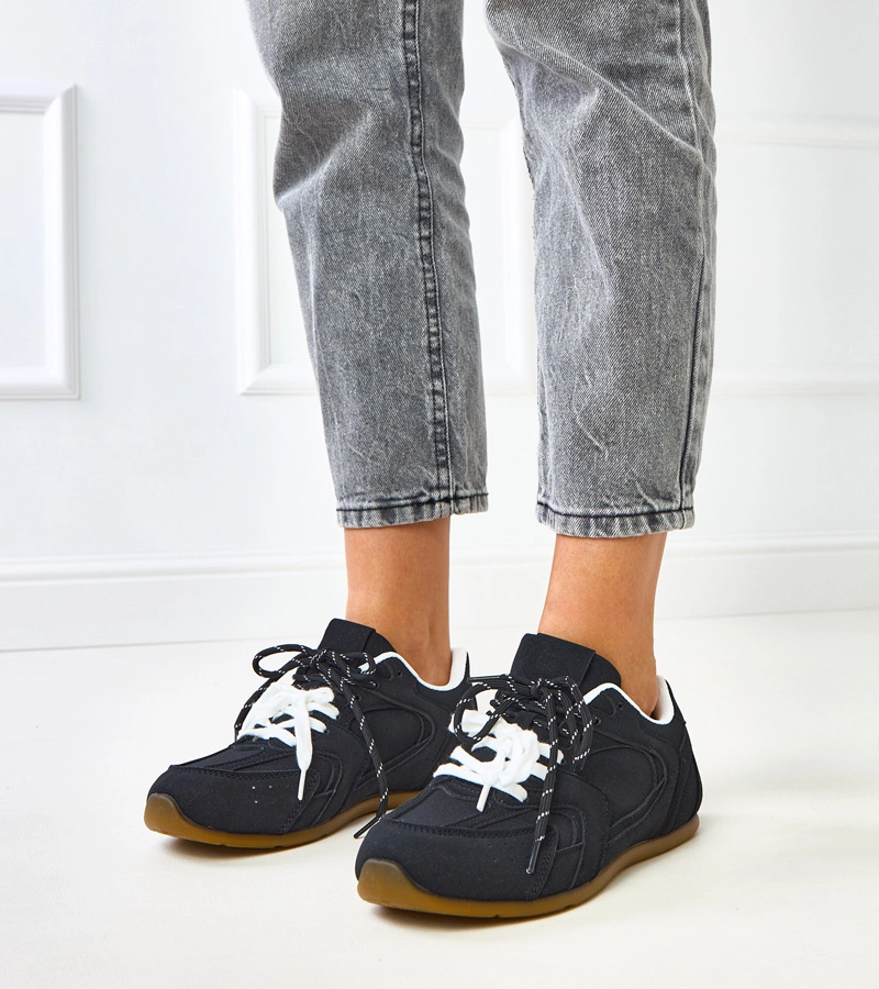 Hers czarne damskie sneakersy sportowe