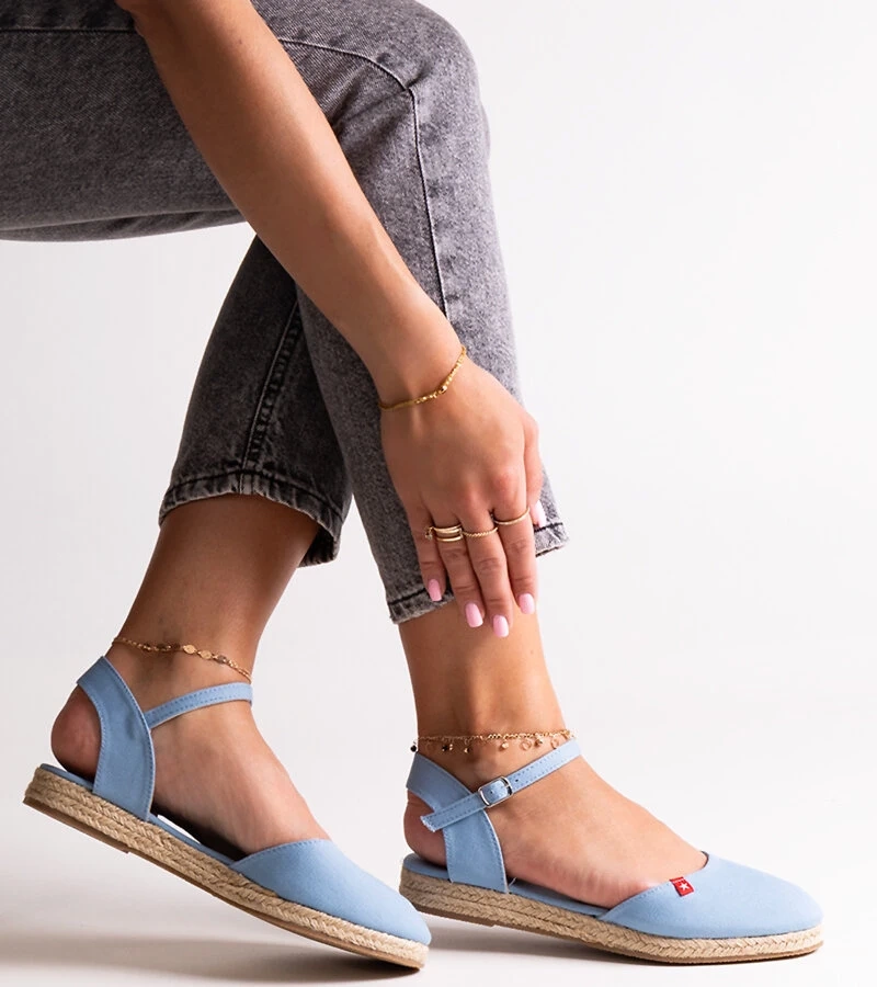 Niebieskie espadryle z odkrytą piętą Big Star FF274532