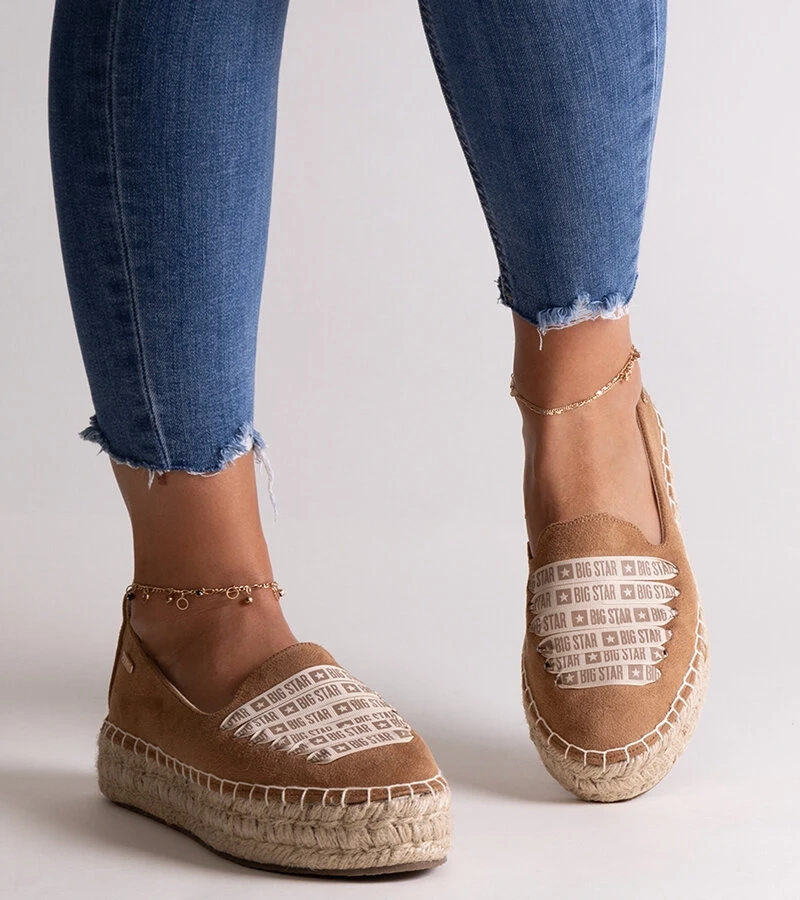 Brązowe espadryle Big Star JJ274892