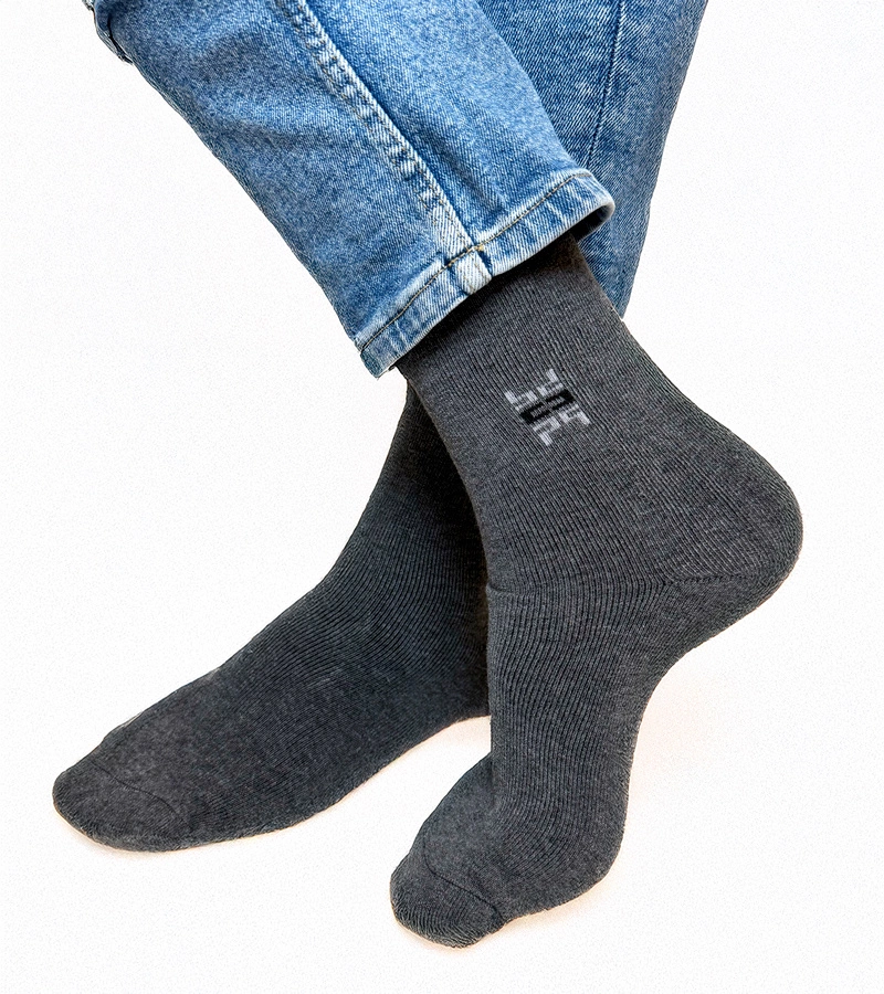 Szare męskie ciepłe skarpetki Narus