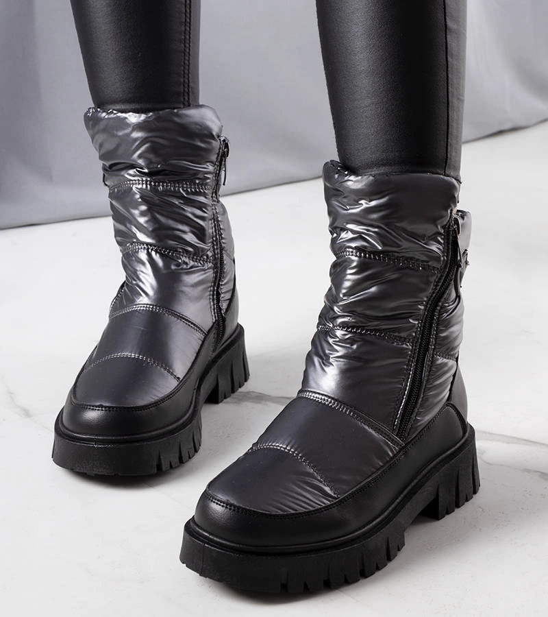 Srebrne ocieplane śniegowce