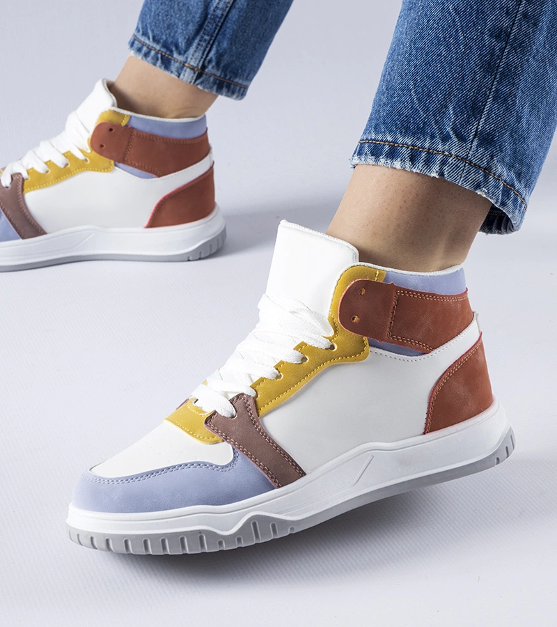 Fioletowe sneakersy za kostkę