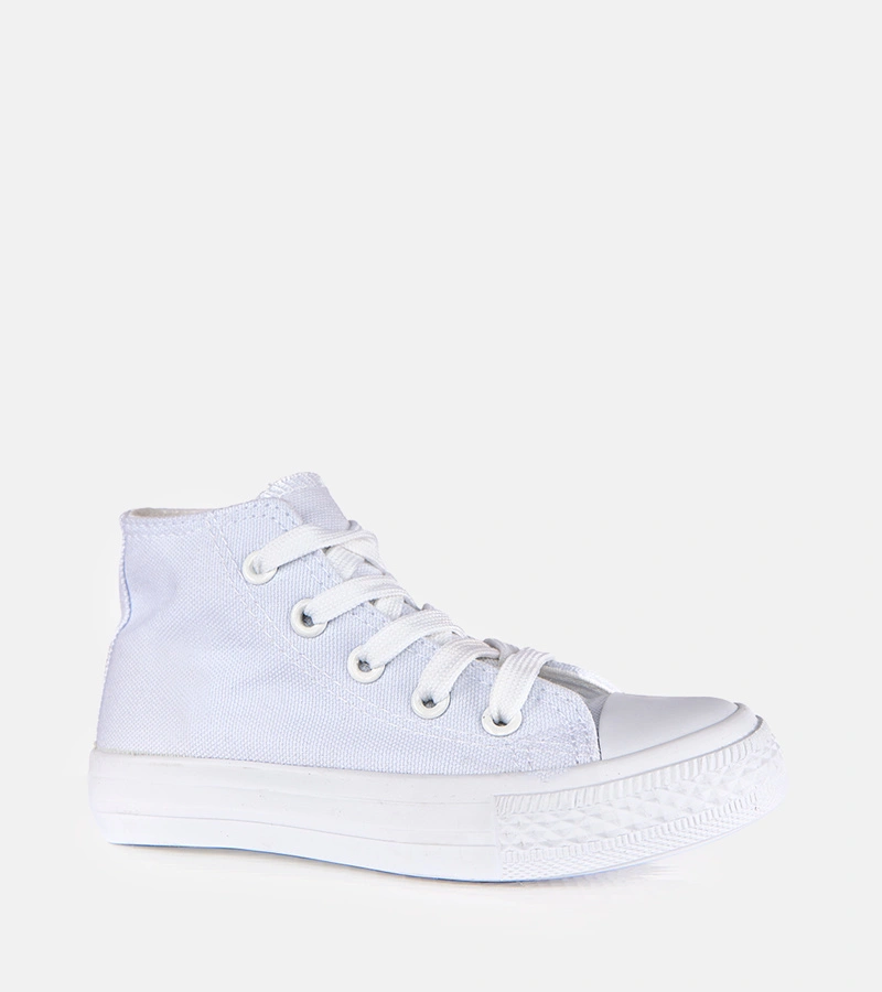 Hers Białe dziecięce trampki za kostkę