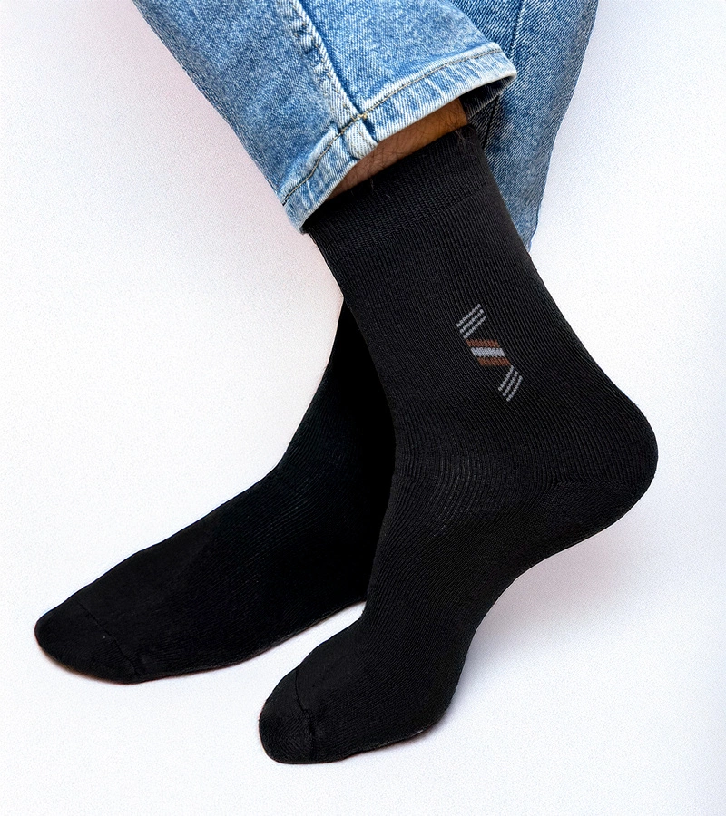 Czarne ciepłe skarpetki