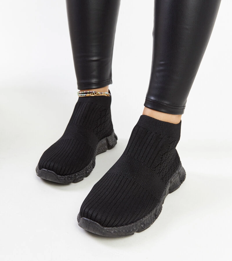 Czarne lekkie sneakersy sportowe