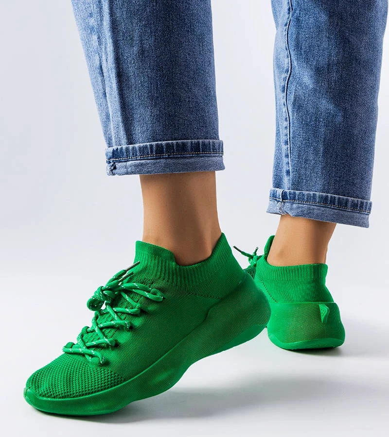Zielone skarpetkowe sneakersy