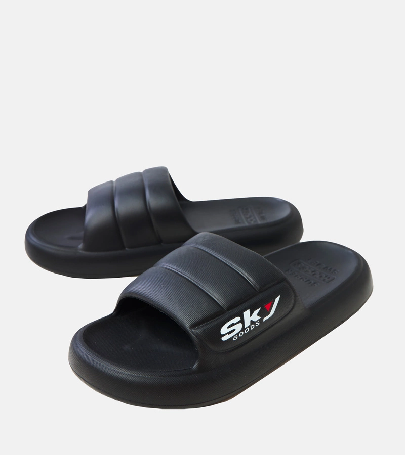Hers Czarne klapki męskie gumowe
