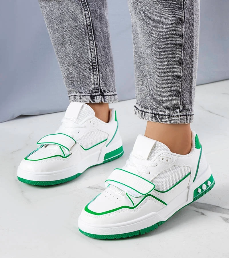 Zielone sneakersy na rzep