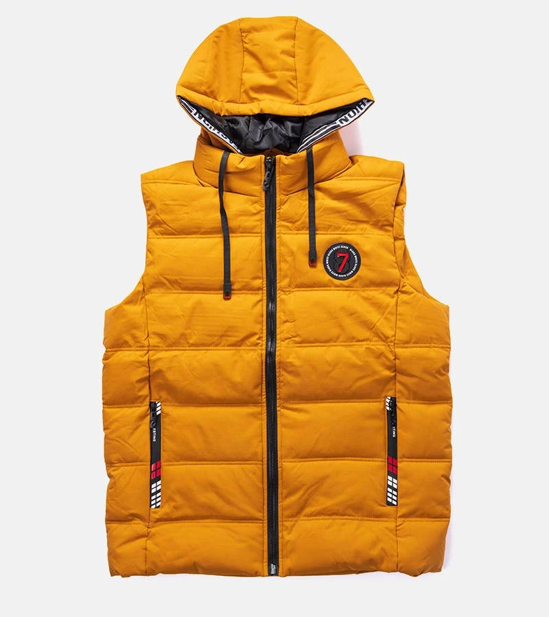 Żółta pikowana kamizelka