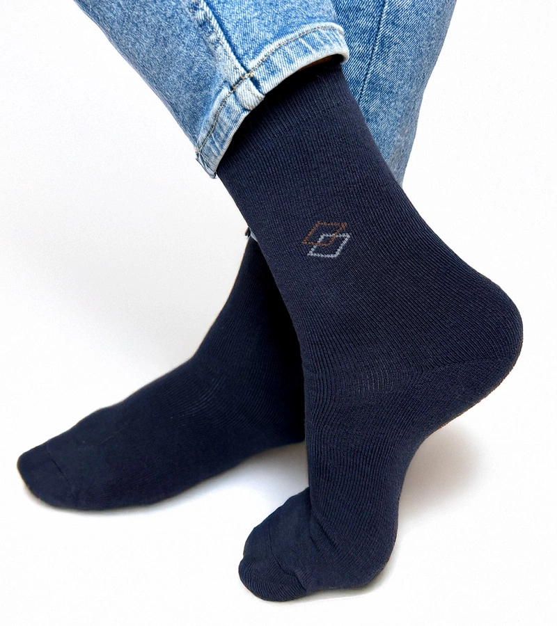 Granatowe męskie ciepłe skarpetki Narus