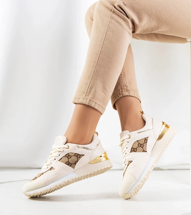 Beżowe sneakersy