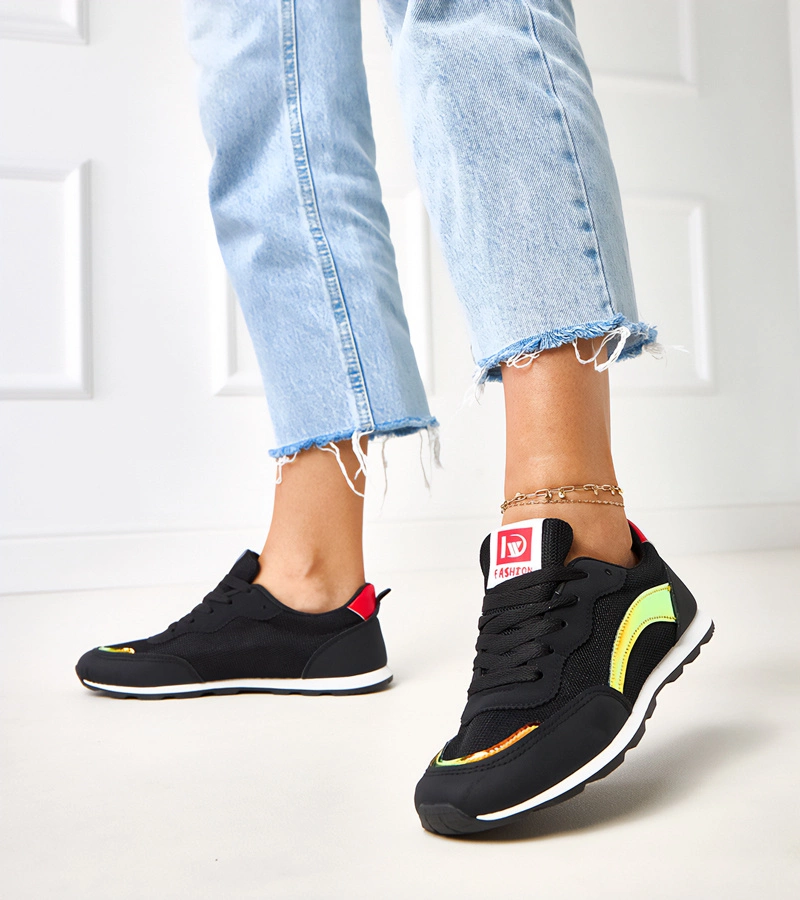 Hers Czarne sportowe sneakersy