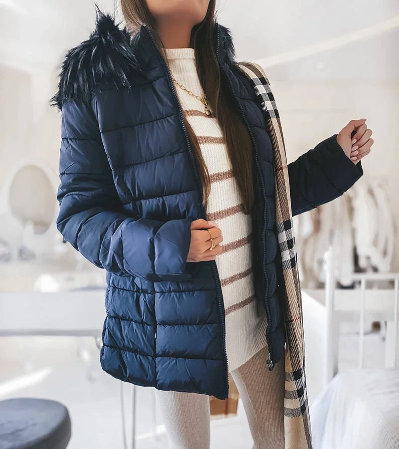 Granatowa kurtka zimowa