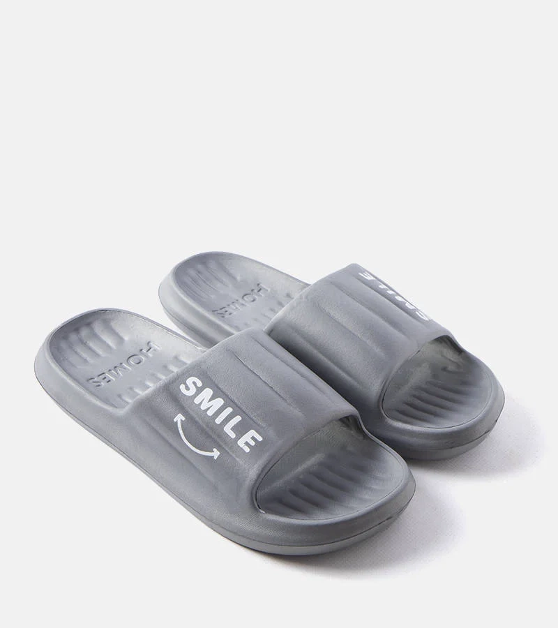 Szare męskie klapki